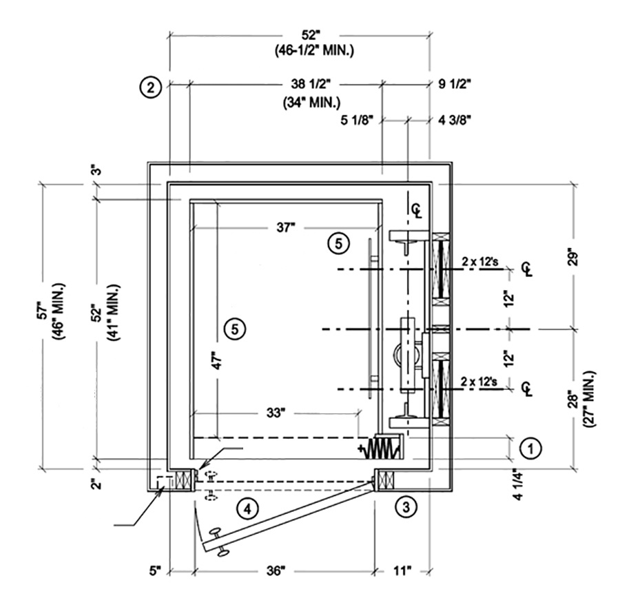  Фрагмент проекта лифтовой шахты. Ростов-на-Дону